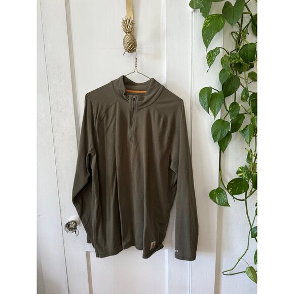 Carhartt men’s size large, long sleeve green shirt - Picture 1 of 8